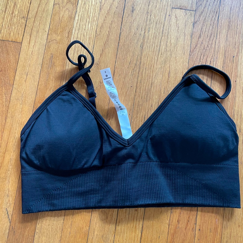 Lululemon Ebb to Street sports bra black. Luxtreme material.